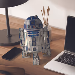 4D Build, Star Wars R2-D2 Cardstock Model Kit 201 Pcs | Star Wars Toys Desk Decor | Building Toys | 3D Model Kits for Adults & Teens 12+