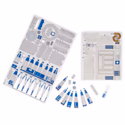 4D Build, Star Wars R2-D2 Cardstock Model Kit 201 Pcs | Star Wars Toys Desk Decor | Building Toys | 3D Model Kits for Adults & Teens 12+