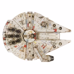 4D Build, Star Wars Millennium Falcon 3D Model Kit 223 Pcs | Star Wars Toys Desk Decor | Building Toys | Paper Model Kits for Adults & Teens 12+