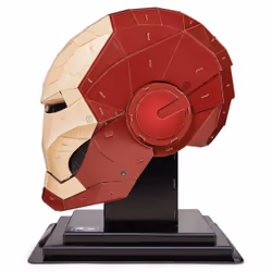 4D Build, Marvel Iron Man 3D Puzzle Model Kit with Stand 96 Pcs | Iron Man Helmet Desk Decor | Building Toys | 3D Puzzles for Adults & Teens 12+