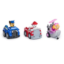 PAW Patrol : Deluxe Rescue Racers Triple Pack, Chase, Marshal & Skye Toy Cars with Pull-Back & Go, Kids Toys for Boys & Girls Ages 3 & up