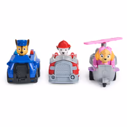 PAW Patrol : Deluxe Rescue Racers Triple Pack, Chase, Marshal & Skye Toy Cars with Pull-Back & Go, Kids Toys for Boys & Girls Ages 3 & up - Additional view 6