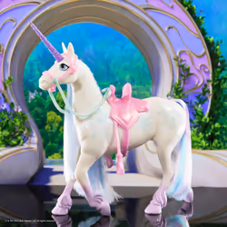 Unicorn Academy, Glacier with 2 Riding Accessories, 11”, Compatible with Layla, Dolls & Unicorn Toys for Girls Ages 4 and up