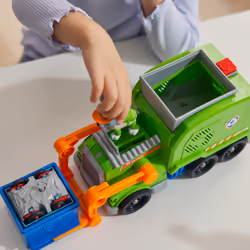 PAW Patrol : Crush N’ Roll Recycling Truck with Rocky Action Figure & Transforming Compacted Trash Vehicle, Kids Toys for Boys & Girls Ages 3 and up - Additional view 5