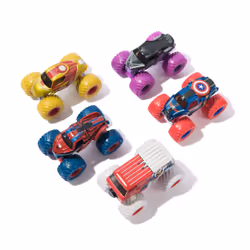 Monster Jam Marvel Heroes 5-Pack, Spider-Man, Black Panther, Iron Man, Captain America, Marvel Comics | Die-Cast Vehicles Kids Toys for Boys and Girls Ages 3 and Up - Additional view 2