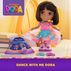 Dora, Dance with Me Dora, Interactive Dancing Doll with 2 Skirts, Bilingual Phrases & Music, Kids Toys for Girls & Boys Ages 3 and Up - Additional view 2