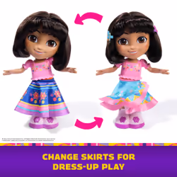 Dora, Dance with Me Dora, Interactive Dancing Doll with 2 Skirts, Bilingual Phrases & Music, Kids Toys for Girls & Boys Ages 3 and Up - Additional view 6
