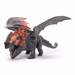 Dreamworks Dragons, How to Train Your Dragon, World of Berk: Red Death Chomping Rampage, 11-Inch Toy Dragon with Exclusive Toothless Figurine for Ages 4 & up - Additional view 5