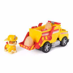 PAW Patrol Fire Rescue: Rubble Rescue Fire Dump Truck with Action Figure, Projectiles, and Toy Truck, Kids Toys for Boys & Girls Ages 3 and Up - Additional view 2