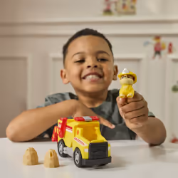 PAW Patrol Fire Rescue: Rubble Rescue Fire Dump Truck with Action Figure, Projectiles, and Toy Truck, Kids Toys for Boys & Girls Ages 3 and Up - Additional view 8