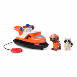 PAW Patrol Fire Rescue: Zuma Rescue Fire Boat with Action Figure, Launching Lifesaver, Raccoon & Toy Boat, Kids Toys for Boys & Girls Ages 3 and Up - Additional view 4