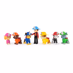 PAW Patrol Fire Rescue Team Pack with 7 Collectible Action Figures, Including Ryder & 6 Pups, Kids Toys for Boys & Girls Ages 3 and Up - Additional view 2