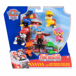 PAW Patrol Fire Rescue Team Pack with 7 Collectible Action Figures, Including Ryder & 6 Pups, Kids Toys for Boys & Girls Ages 3 and Up - Additional view 4