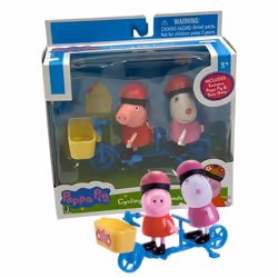 Peppa Pig 3" 2-Pk Figures. 4 Sets to Choose - Cycling with Friends
