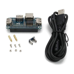 Waveshare Ethernet/USB HUB HAT for Raspberry Pi, 1x RJ45 Ethernet Port Based on RTL8152B Chip, 3x USB Ports Perfectly Fit the Zero/Zero W/Zero WH