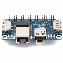 Waveshare Ethernet/USB HUB HAT for Raspberry Pi, 1x RJ45 Ethernet Port Based on RTL8152B Chip, 3x USB Ports Perfectly Fit the Zero/Zero W/Zero WH