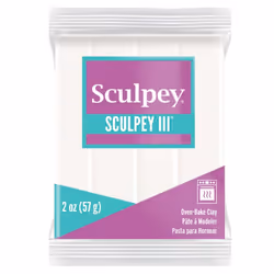 Polyform Sculpey III Polymer Oven-Bake Clay White Non Toxic 2 oz. b