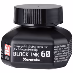 Kuretake Zig Cartoonist Highly Opaque Pen Ink  Black