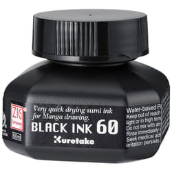 Kuretake Zig Cartoonist Highly Opaque Pen Ink  Black