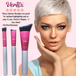 Makeup Contour Brush Nose Contouring - Vertex Sculpting Brushes Are Angled For Precision Definition Make Up Blush Brush Small Angle Makeup Brushes