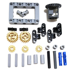 LEGO Technic Differential gear box kit (gears  pins  axles  connectors) 27 pieces