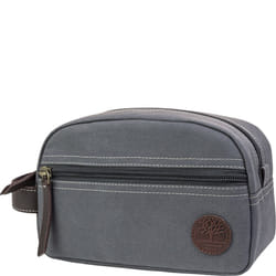 Timberland Mens canvas Zipper classic Travel Kit grey