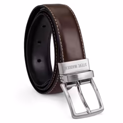 Steve Madden boys Reversible Belt for Kids Brown/Black Medium