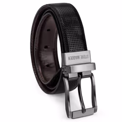 Steve Madden boys Reversible Belt for Kids  Black/Brown/Perforated  Large