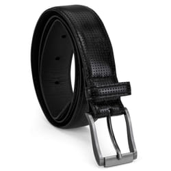 Steve Madden boys Belt for Kids  Black/Perforated  Large