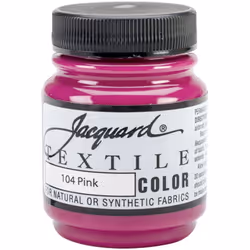 Jacquard Fabric Paint for Clothes - 2.25 Oz Textile Color Pink Leaves