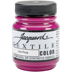Jacquard Fabric Paint for Clothes - 2.25 Oz Textile Color Pink Leaves