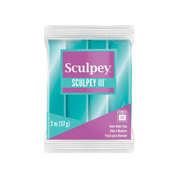 Sculpey III Polymer Oven-Bake Clay  Teal Pearl  Non Toxic  2 oz. bar