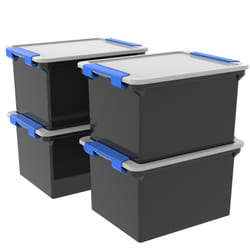 Storex 61543U04C file storage box Black, Silver