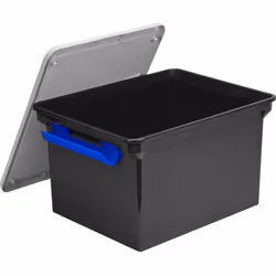 Storex 61543U04C file storage box Black, Silver