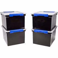 Storex 61543U04C file storage box Black, Silver