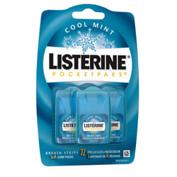 Listerine PocketPaks Breath Strips  Cool Mint  72 Count (Pack of 2)