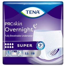 Tena ProSkin Overnight Super Breathable Underwear  Incontinence  Disposable  Heavy Absorbency  Large  56 Count