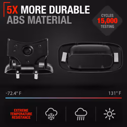 TRUBUILT1 AUTOMOTIVE Tailgate Handle Latch and Bezel Trim with Rod Clips | for 1999-2007 Chevy Silverado GMC Sierra 1500 2500 3500 | Replaces# 1599791