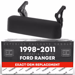 TRUBUILT1 AUTOMOTIVE Tailgate Handle Latch - Compatible with 1998-2011 Ford Ranger - Tail Gate Replacement Handle Assembly- T ...