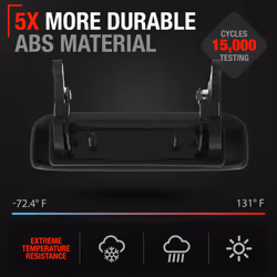 TRUBUILT1 AUTOMOTIVE Tailgate Handle Latch - Compatible with 1998-2011 Ford Ranger - Tail Gate Replacement Handle Assembly- Textured Black - OEM 1L5Z9
