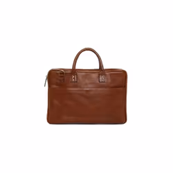 ONA The Kingston 15â Laptop Briefcase Italian Leather Case Shoulder Bag Walnut Brown
