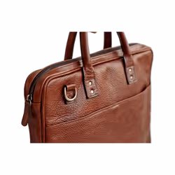ONA The Kingston 15â Laptop Briefcase Italian Leather Case Shoulder Bag Walnut Brown