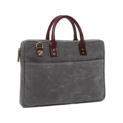 ONA The Kingston 15'' Laptop Briefcase Canvas Leather Camera Shoulder Bag Smoke