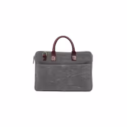 ONA The Kingston 15'' Laptop Briefcase Canvas Leather Camera Shoulder Bag Smoke