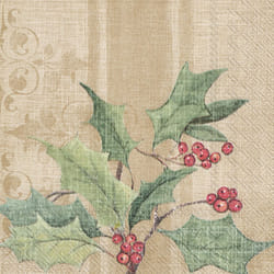 IHR Christmas Holly 3Ply Paper Napkins Serviettes - Lunch