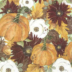 IHR Ideal Home Range Cocktail Napkins Disposable 3-Ply Paper Party Napkin Pack  5"""" x 5""""  Fall Foliage  20-Count