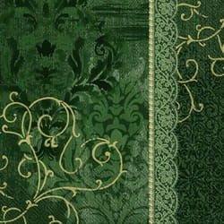 Christmas Green & Gold Printed Lunch Paper Napkin 20-Pack Disposable 3-Ply