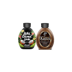 Ed Hardy Coconut Kisses Golden Tanning Lotion  13.5 oz | BEST SELLERS | Tanning Paradise Black Coconut Love Tanning Lotion | Coconut Oil | Age-Defying