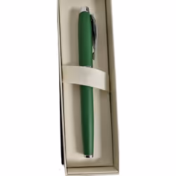 Parker IM Core Plus Green Chrome Trim Fountain Pen Fine Nib Tab