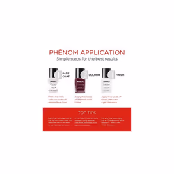 | Phenom Vivid Colour Nail Polish | Long-lasting Gel-like Nail Polish without UV Lights coming in vivid & pigmented colours | Parisian Passion | 14 ml